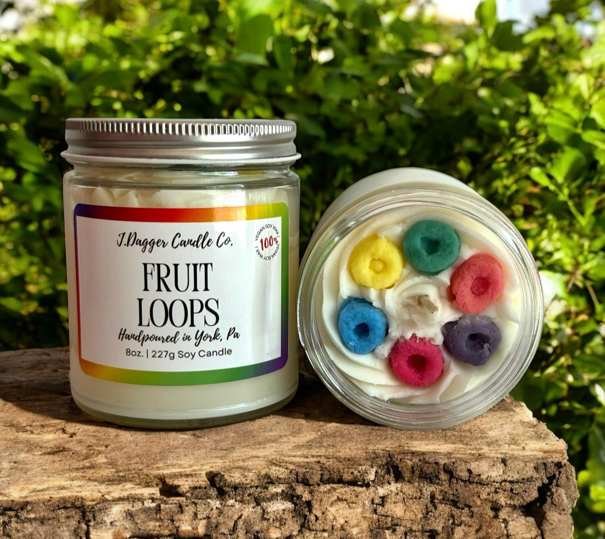 Mini Fruit Loops Dessert Candle