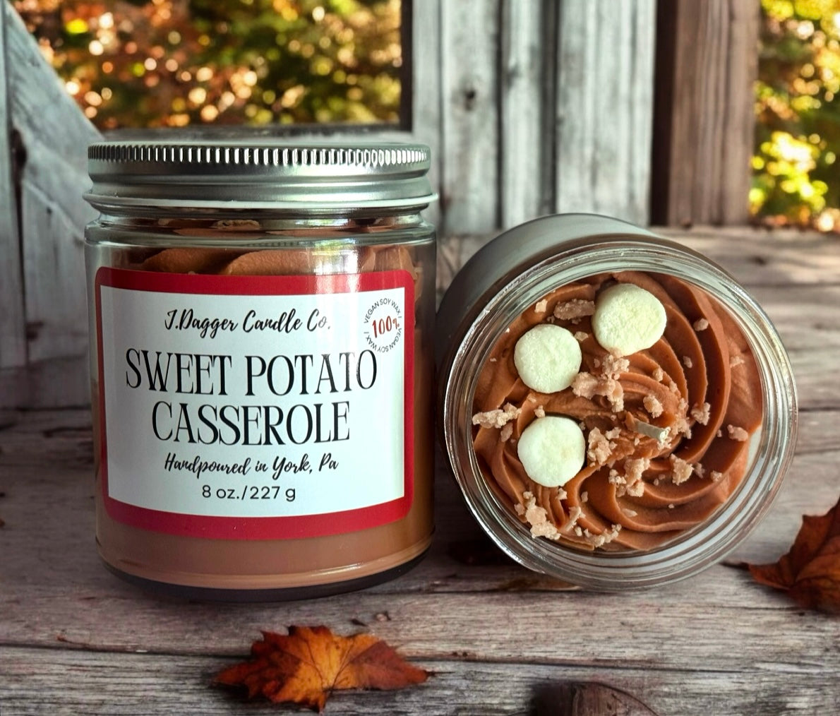 Mini Sweet Potato Casserole Dessert Candle