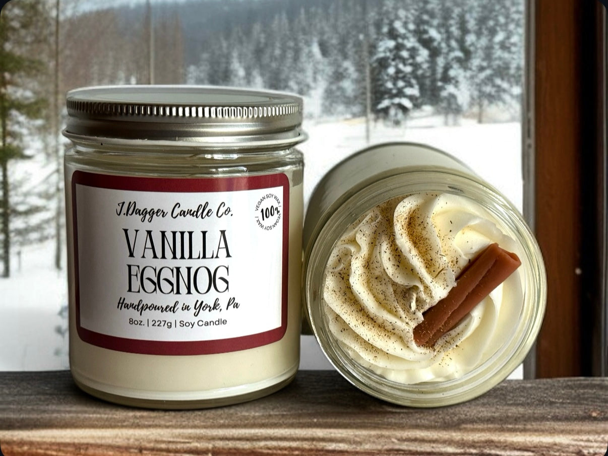 8oz. Vanilla Eggnog Holiday Soy Candle