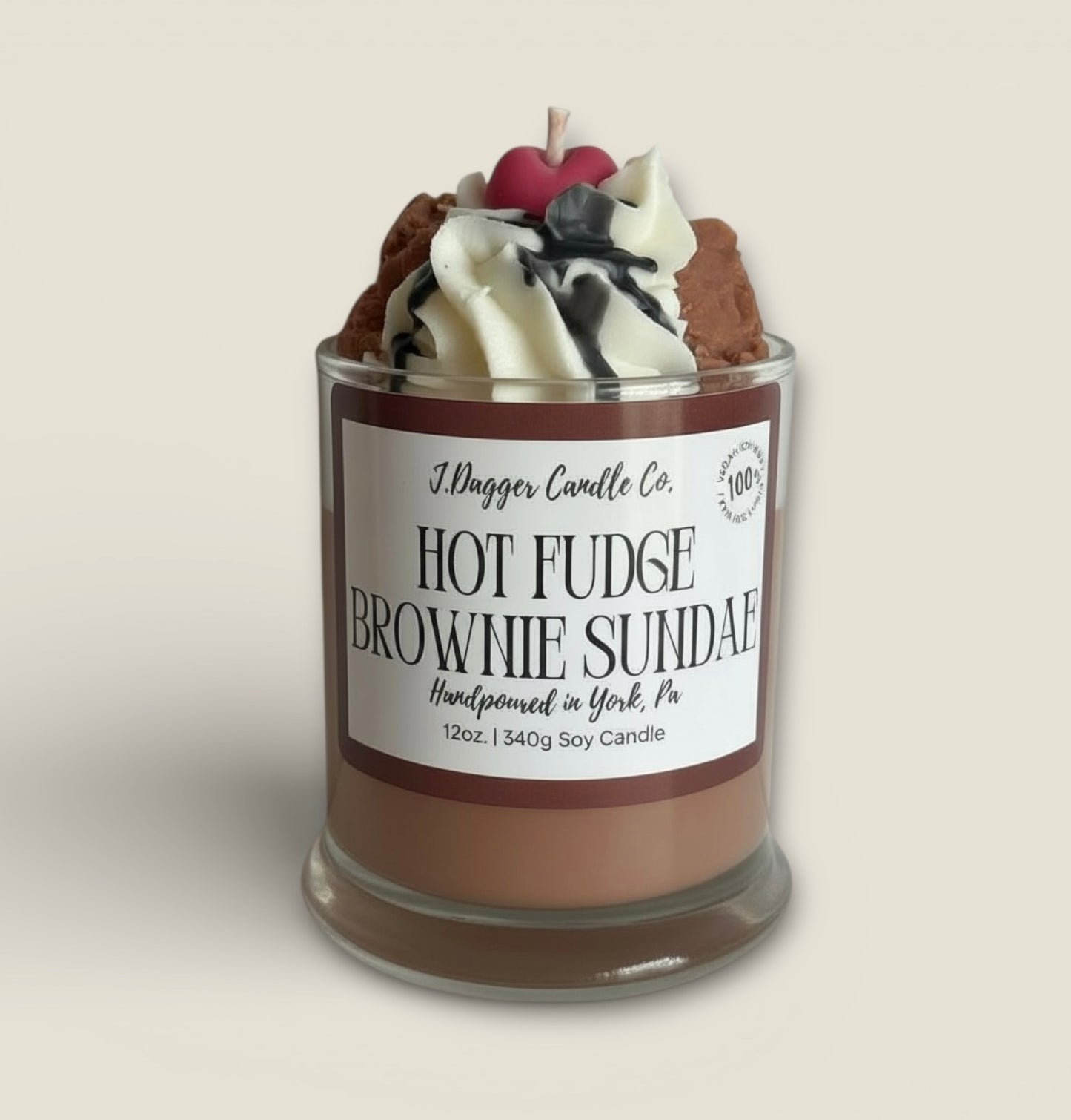 Hot Fudge Brownie Dessert Candle
