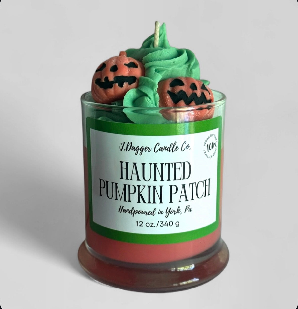 Haunted Pumpkin Patch Halloween Dessert Candle