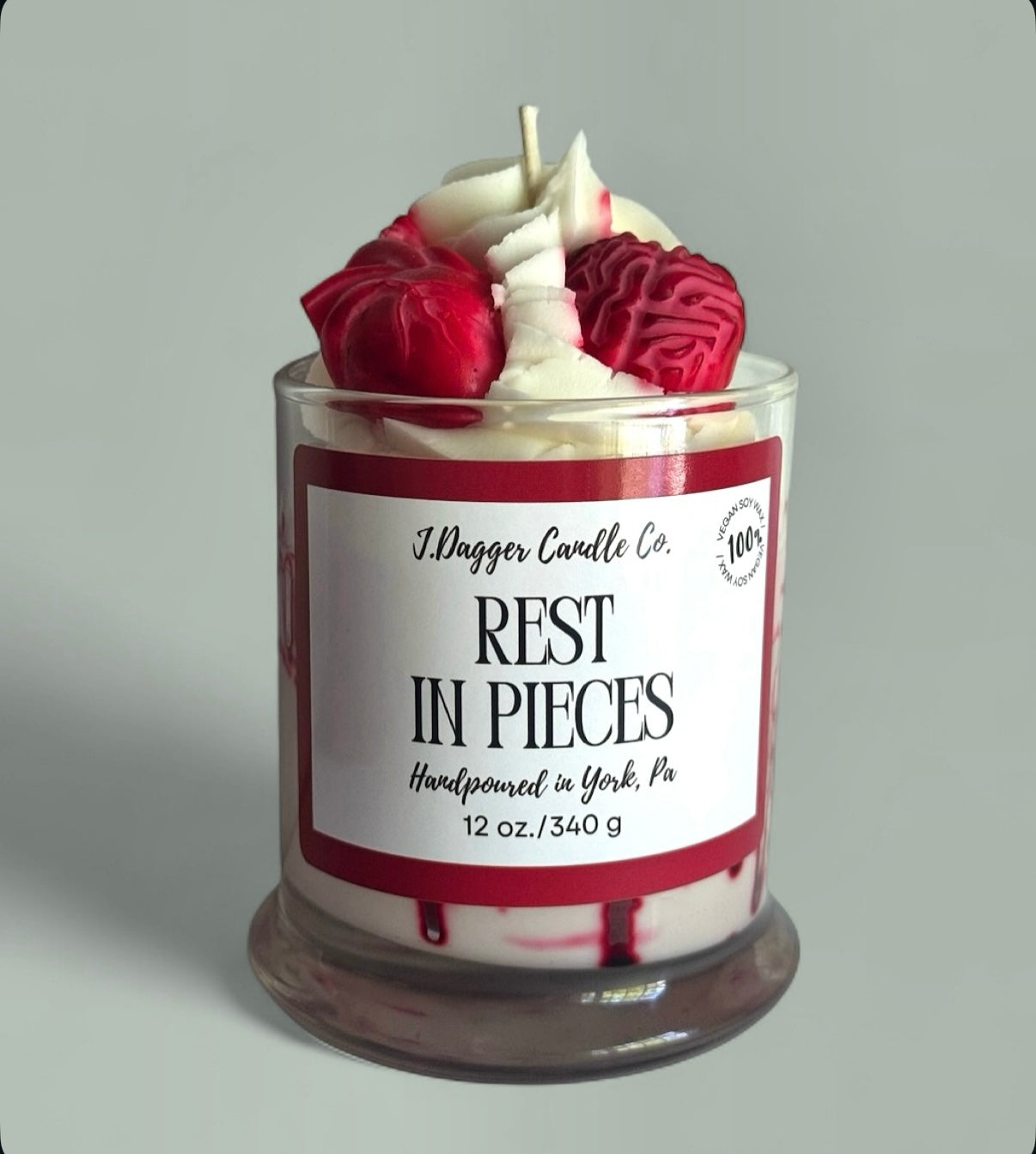 Rest In Pieces Halloween Dessert Candle