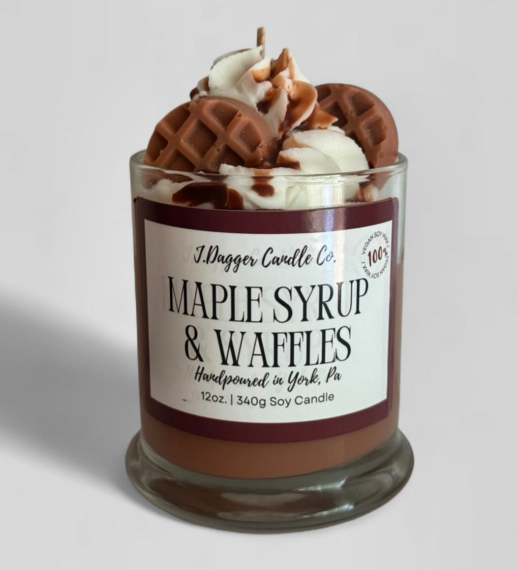 Maple Syrup & Waffles Dessert Candle