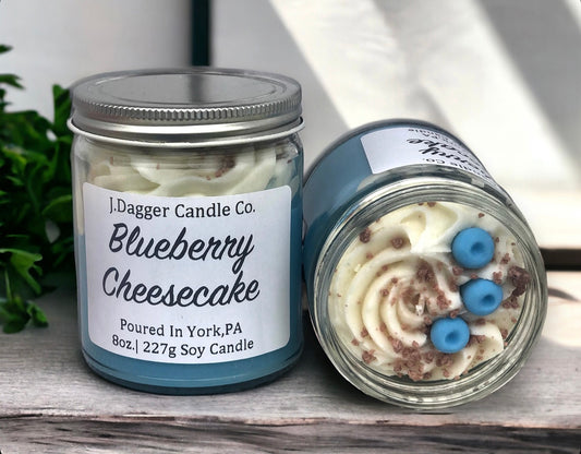 Mini Blueberry Cheesecake Dessert Candle