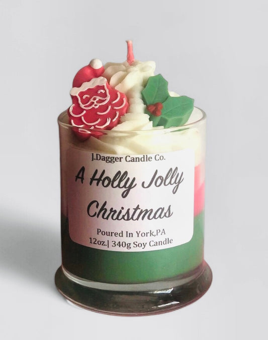 Holly Jolly Christmas 12oz. Soy Candle