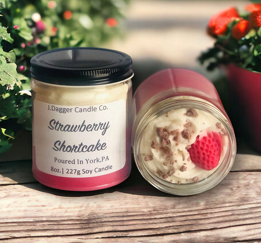 Mini Strawberry Shortcake Dessert Candle