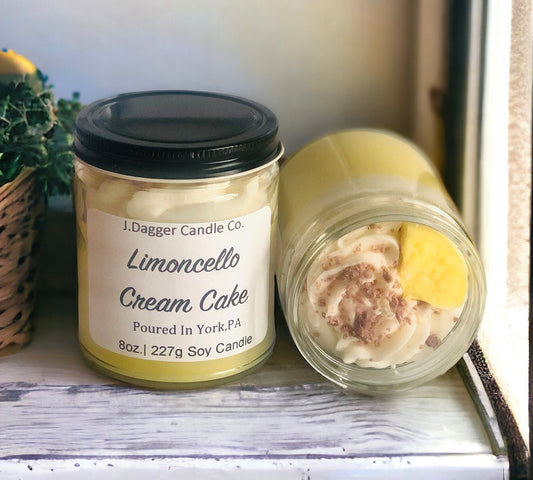 Mini Limoncello Cream Cake Dessert Candle