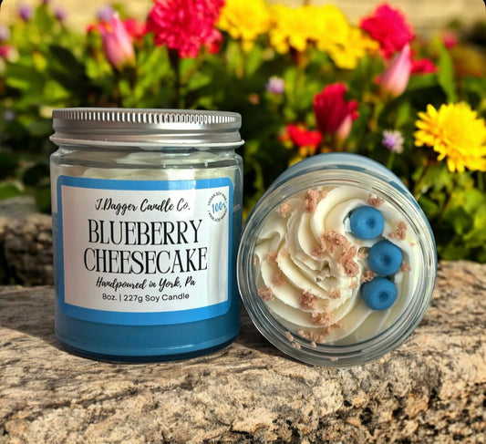Mini Blueberry Cheesecake Dessert Candle