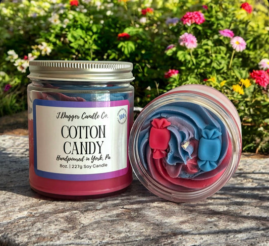 Mini Cotton Candy Dessert Candle