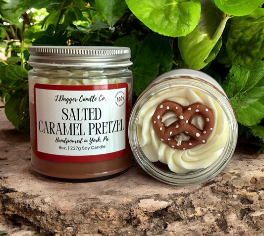 Mini Salted Caramel Pretzel Dessert Candle