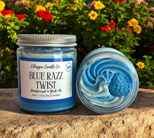 Mini Blue Raspberry Dessert Candle