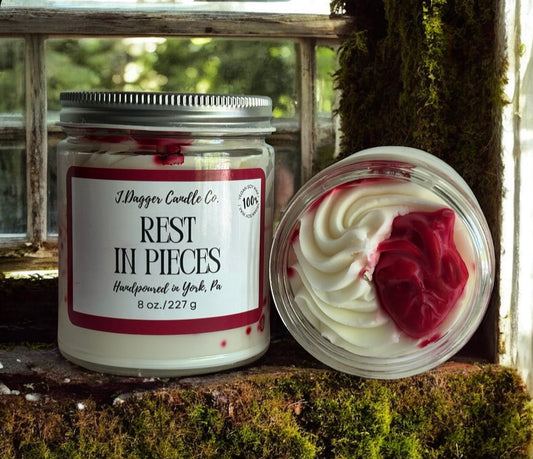 Mini Rest In Pieces Halloween Dessert Candle