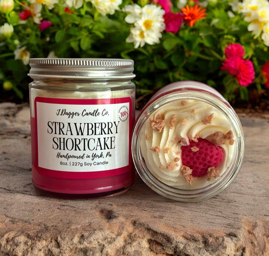 Mini Strawberry Shortcake Dessert Candle