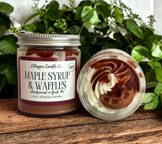 Mini Maple Syrup & Waffles Dessert Candle