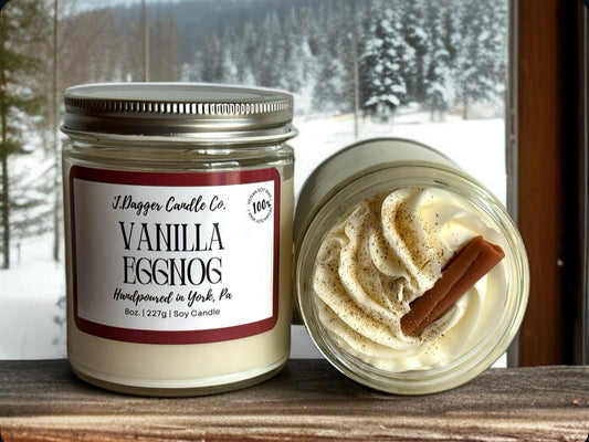 8oz. Vanilla Eggnog Holiday Soy Candle