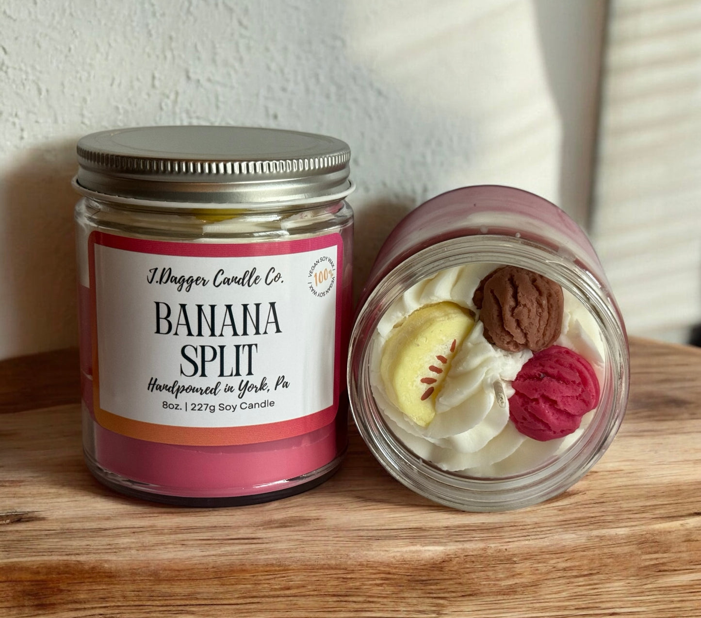 8oz. Banana Split Soy Dessert Candle