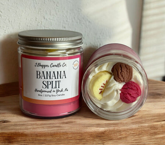 8oz. Banana Split Soy Dessert Candle