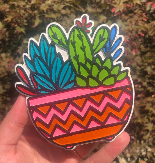 Potted Cactus Air Freshener