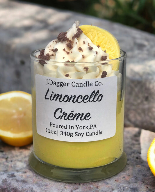 Limoncello Cream Cake Dessert Candle