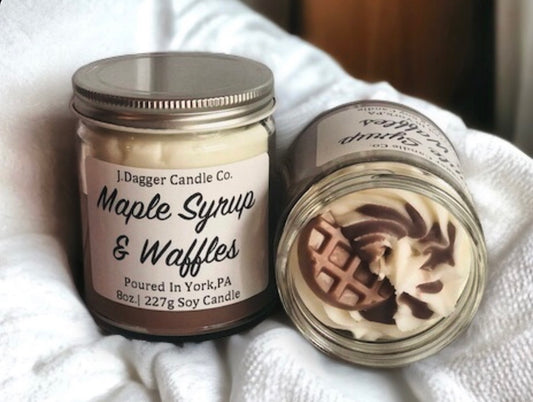 Mini Maple Syrup & Waffles Dessert Candle