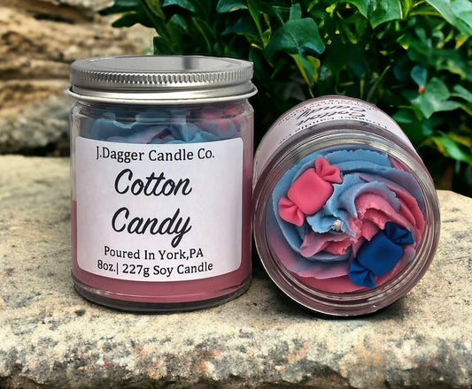 Mini Cotton Candy Dessert Candle