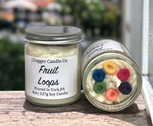 Mini Fruit Loops Dessert Candle