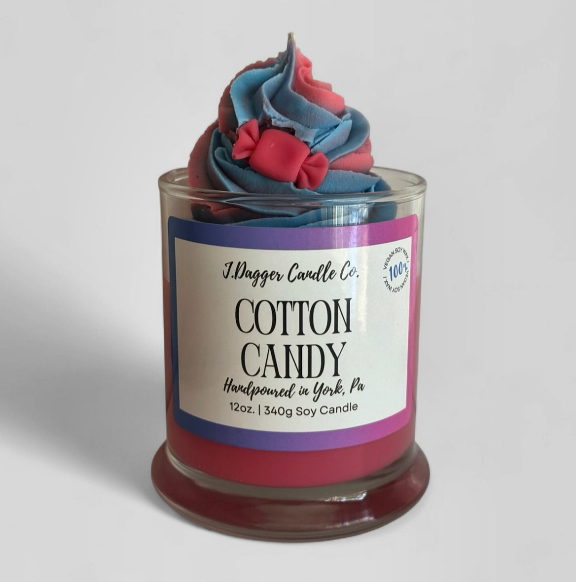 Cotton Candy Dessert Candle