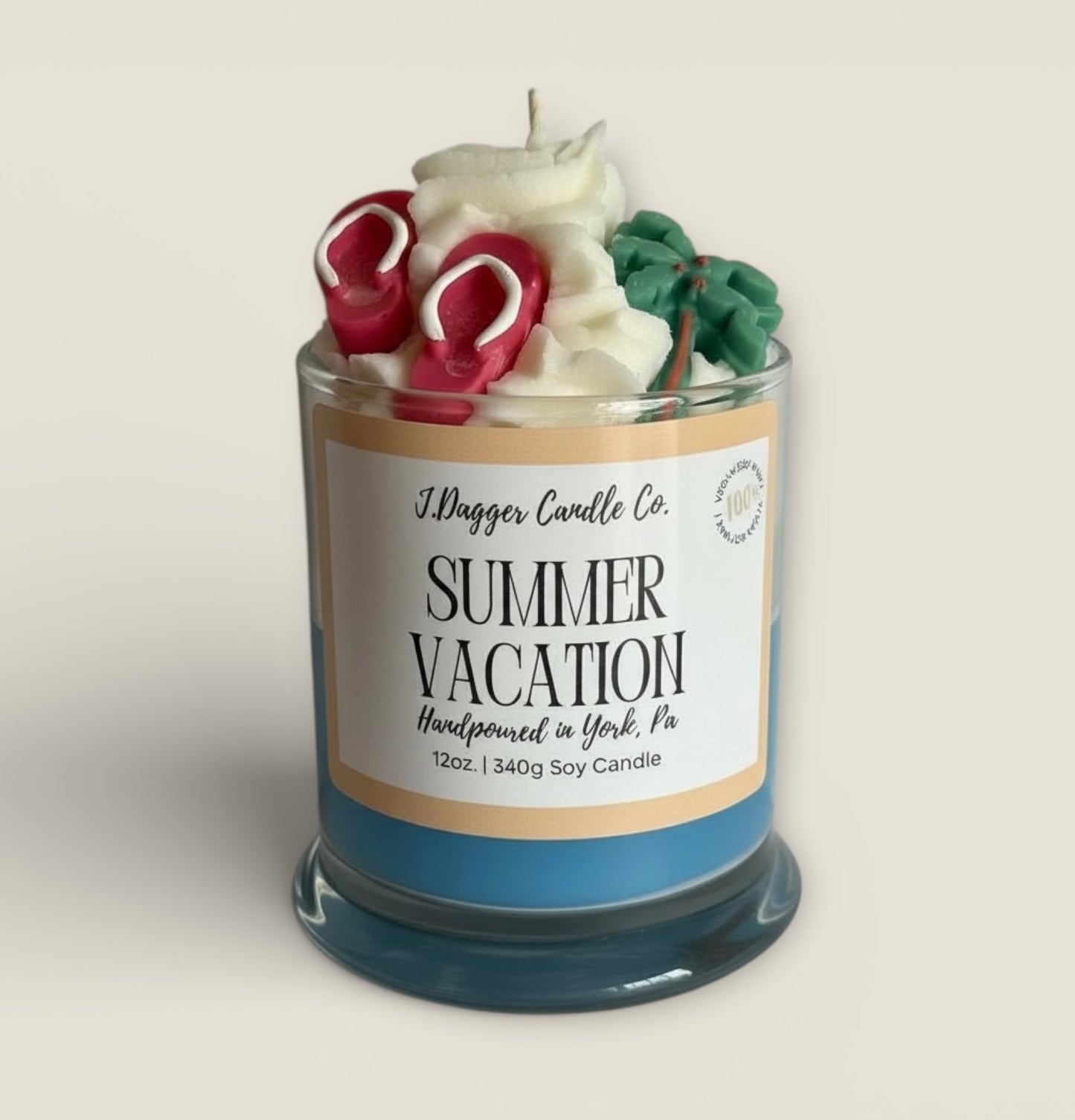 Summer Vacation Dessert Candle