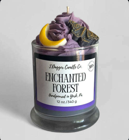 Enchanted Forest Halloween Dessert Candle