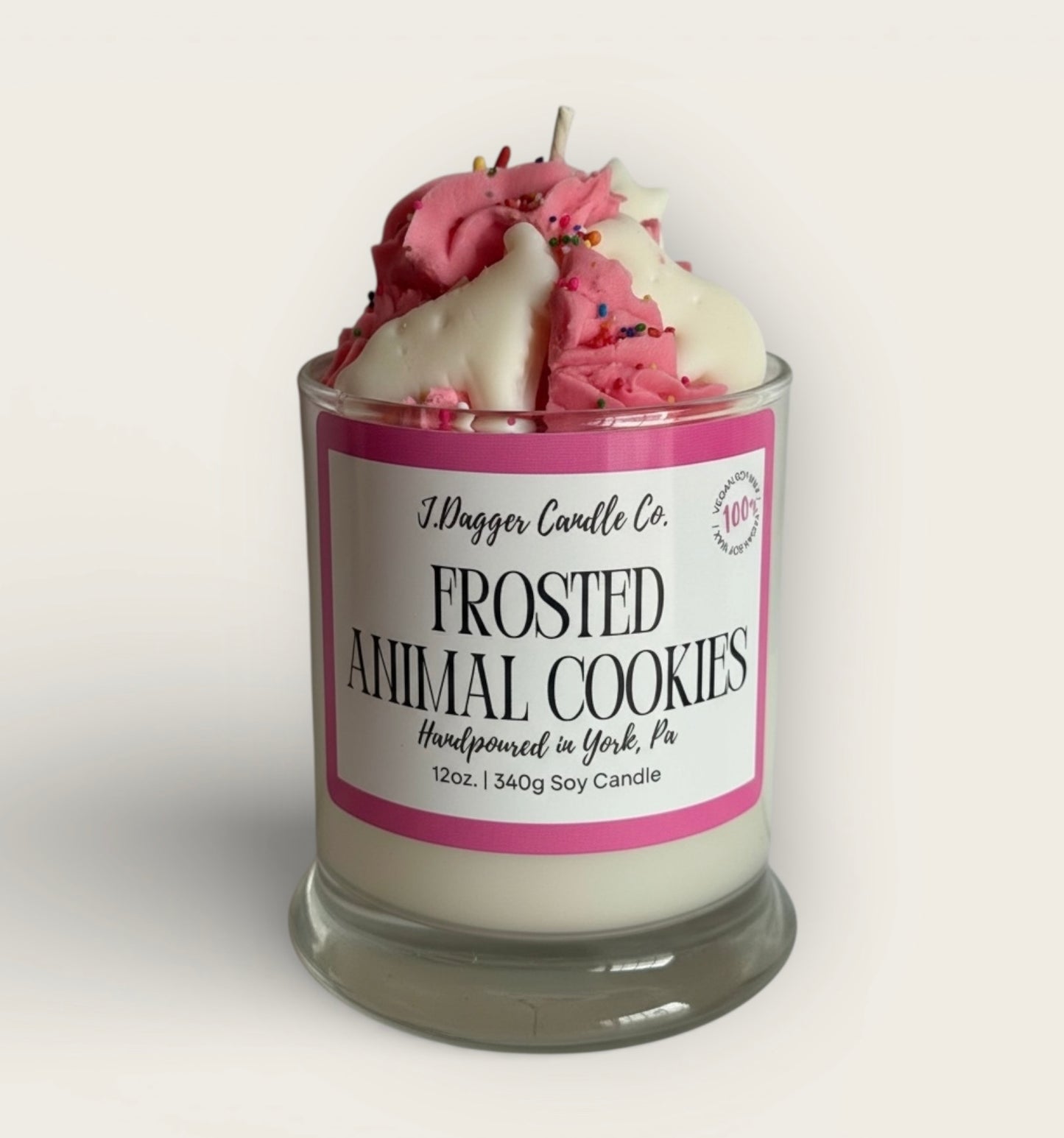 Animal Cookies Dessert Candle
