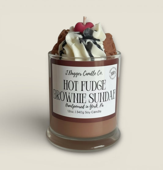 Hot Fudge Brownie Dessert Candle