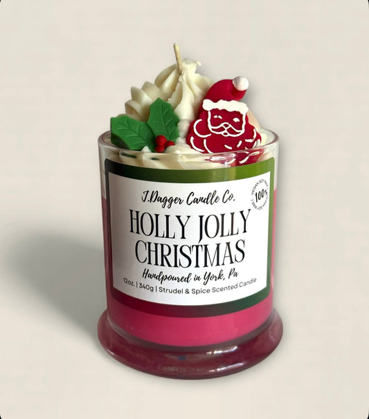 Holly Jolly Christmas 12oz. Soy Candle