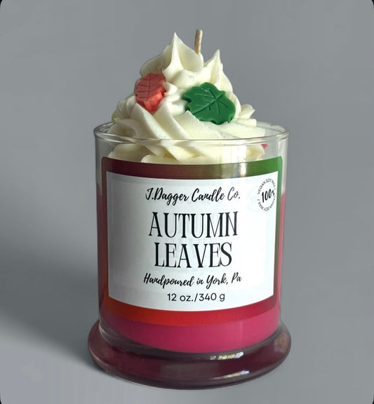 Autumn Leaves Fall Dessert Candle