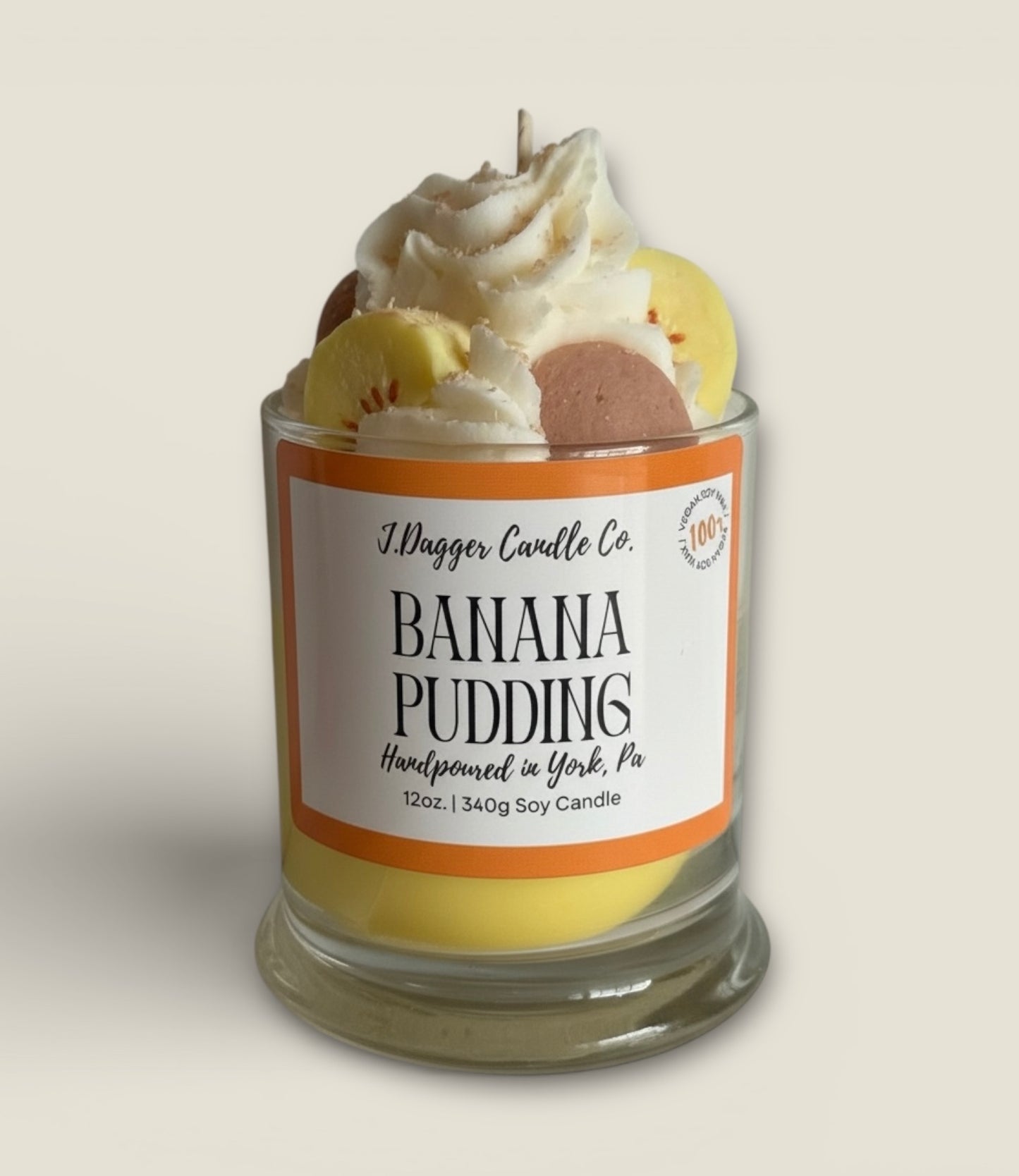 Banana Pudding Dessert Candle