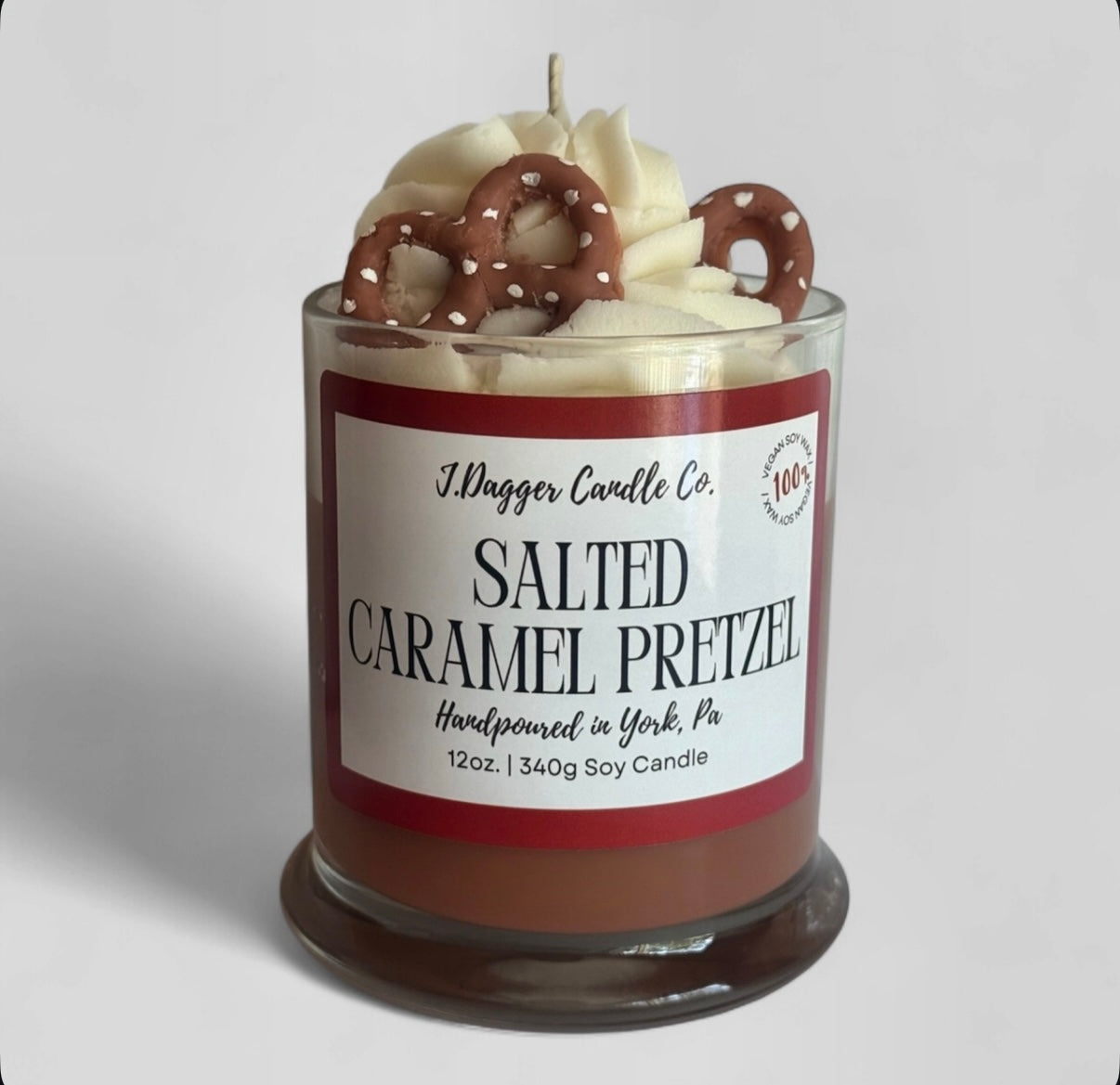 Salted Caramel Pretzel Dessert Candle