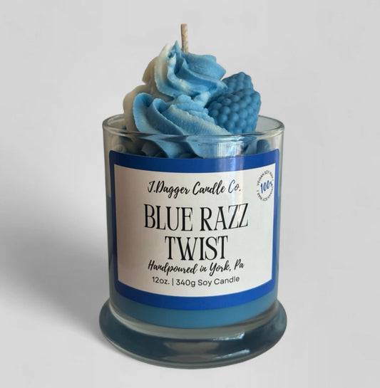 Blue Raspberry Dessert Candle