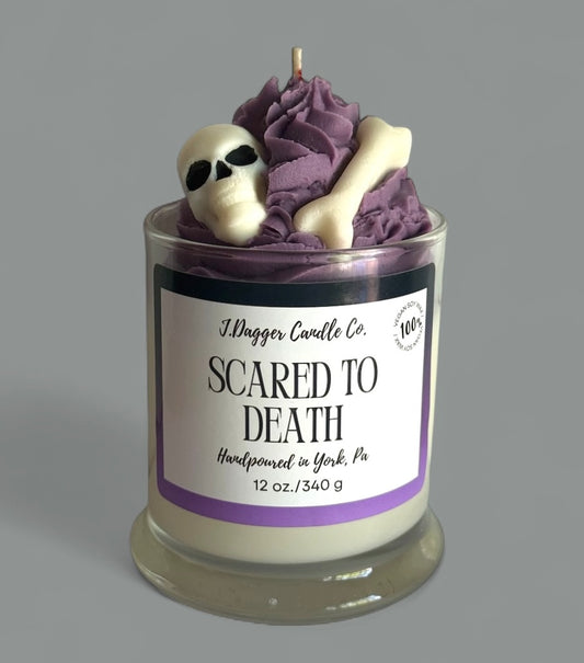Skeleton Themed Halloween Dessert Candle