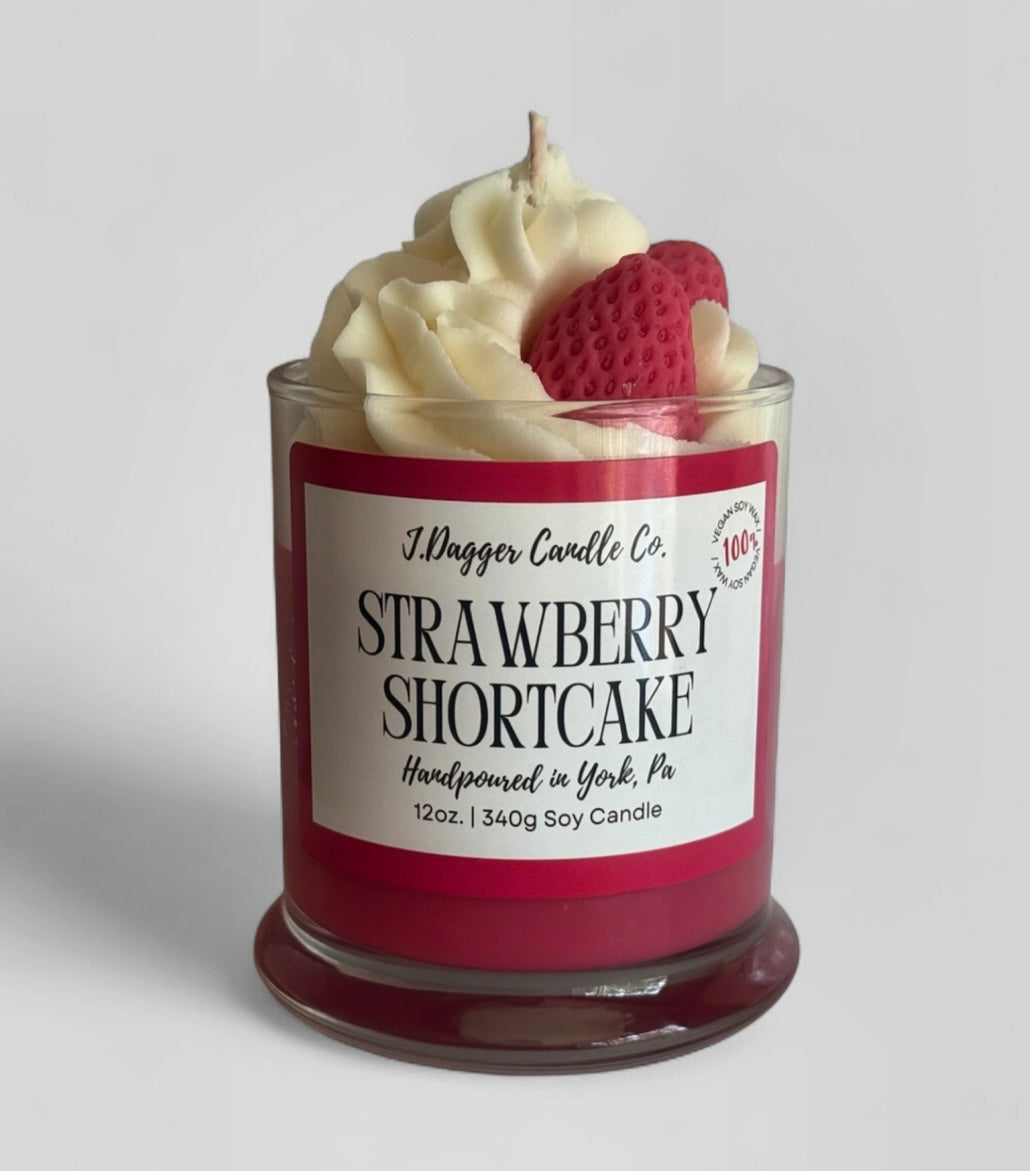 Strawberry Shortcake Dessert Candle