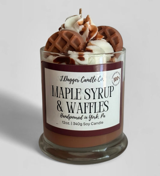 Maple Syrup & Waffles Dessert Candle